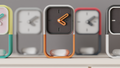 Pixo Orbit desk clock back view with hidden storage compartment