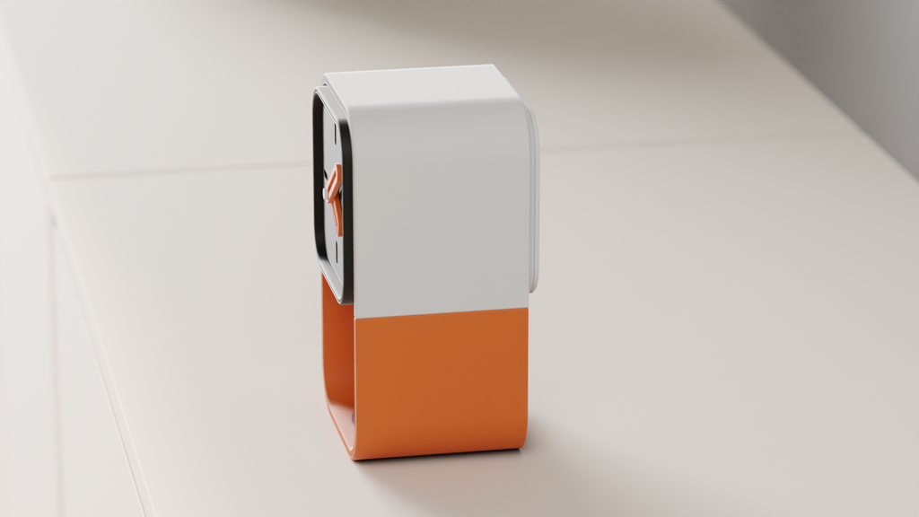 Pixo Orbit desk clock dimensions and scale reference