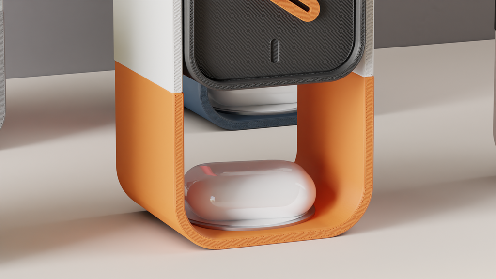 Pixo Orbit desk clock in Black – modern minimalist colorway